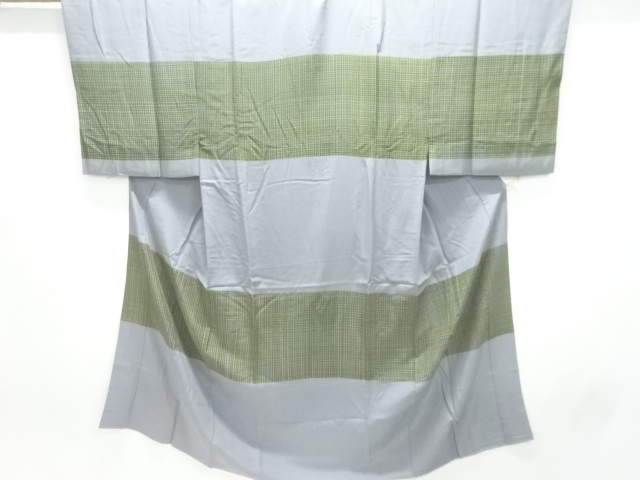 JAPANESE KIMONO / ANTIQUE MENS JUBAN / SILK / GRID